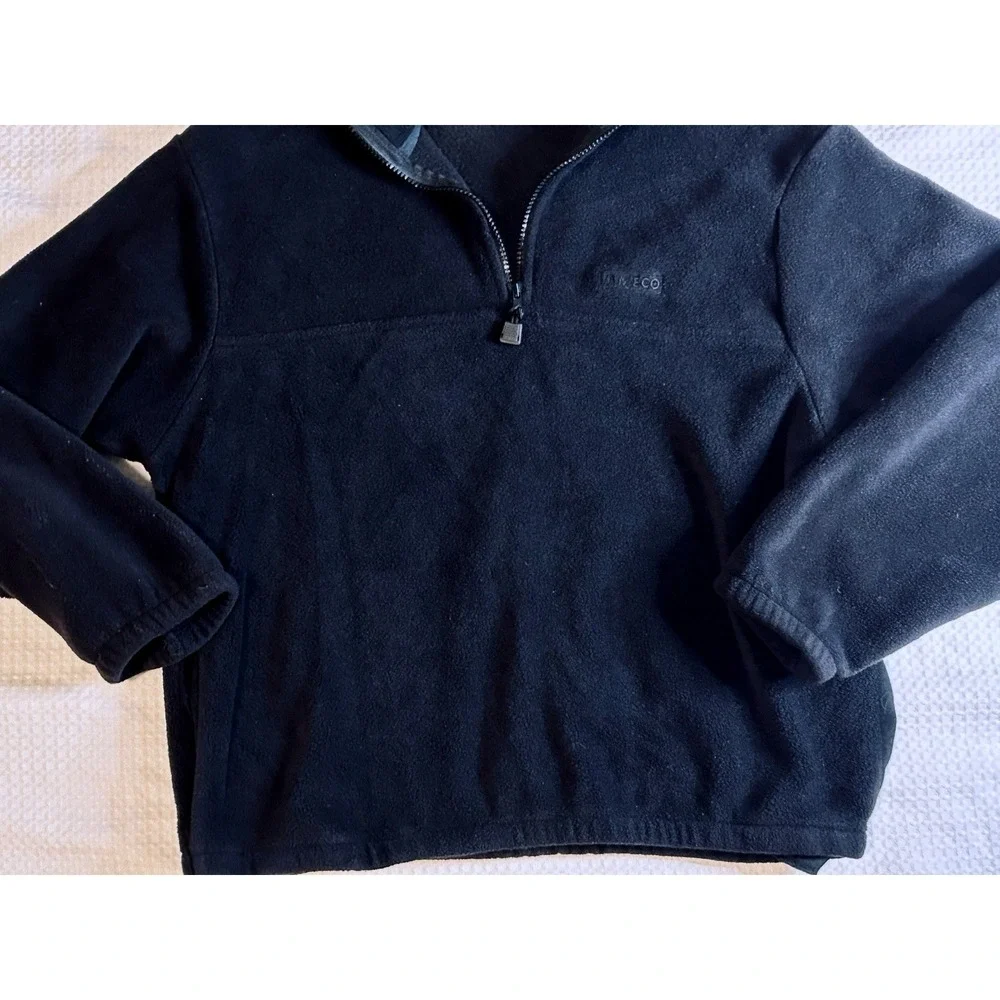 Colorado Timberline Men's Medium Black Pullover 1/4 Zip Sweater Warm Fleece SOFT